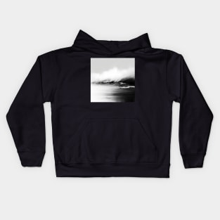 Dreamy Black Waves Kids Hoodie